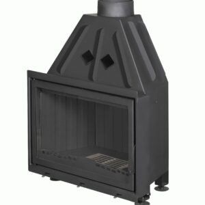 Каминная топка Экокамин Альфа 700 TB с теплообменником черный шамот