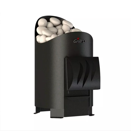 Печь для бани стальная Grill'D Aurora Mini Short дверца без стекла — изображение 2