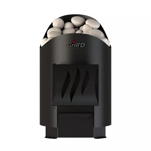 Печь для бани стальная Grill'D Aurora Mini Short дверца без стекла — изображение 3